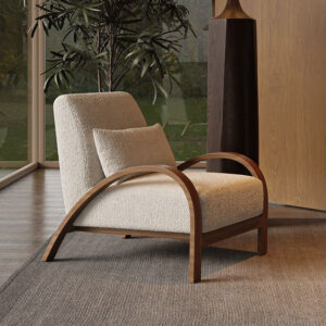 Modern Vintage Single Reclining Sofa Chair Light Luxury High-End Nordic Minimalist Design