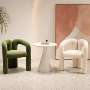 Modern Simple Metal Reception Sofa Chair Set for Home Furniture Beauty Salon Hotel Lobby Sales Office Meeting Table Makeup Stool